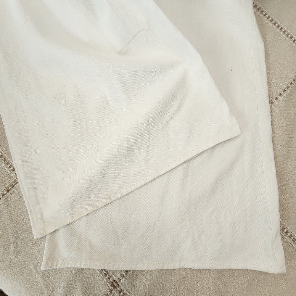 Amuse Society Size S White Button-Down Sleeveless Wide Leg 100% Cotton Overall - Picture 6 of 9